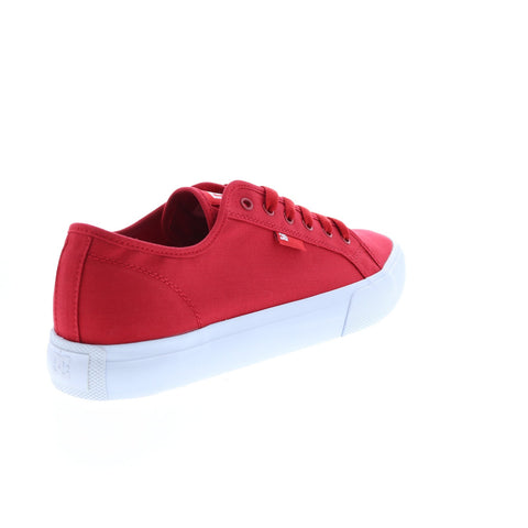 DC Manual ADYS300591-RED Mens Red Canvas Skate Inspired Sneakers Shoes