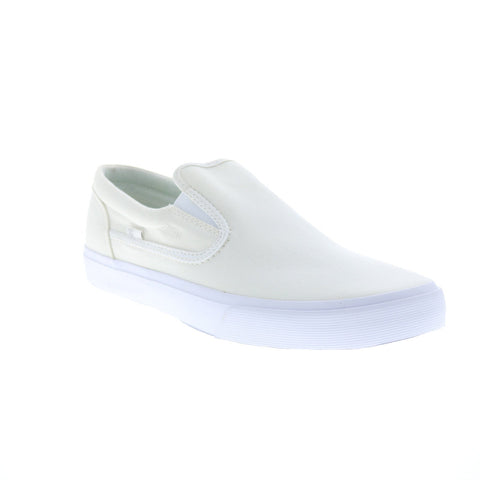 DC Trase Slip-On TX ADYS300602-WW0 Mens White Canvas Skate Sneakers Shoes