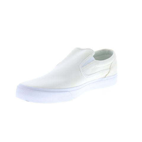 DC Trase Slip-On TX ADYS300602-WW0 Mens White Canvas Skate Sneakers Shoes