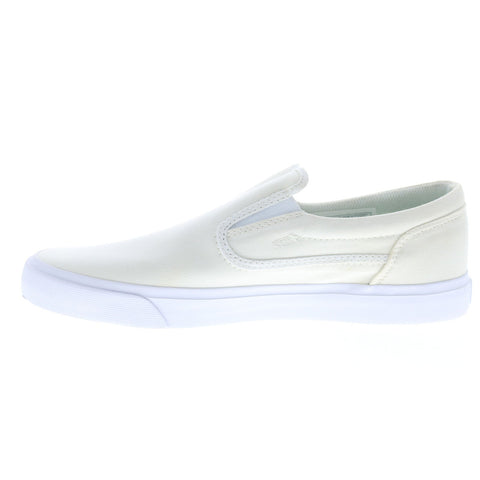 DC Trase Slip-On TX ADYS300602-WW0 Mens White Canvas Skate Sneakers Shoes