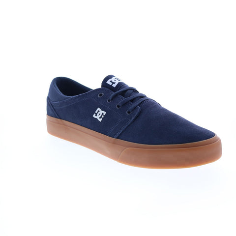 DC Trase Suede ADYS300652-NGM Mens Blue Suede Skate Inspired Sneakers Shoes