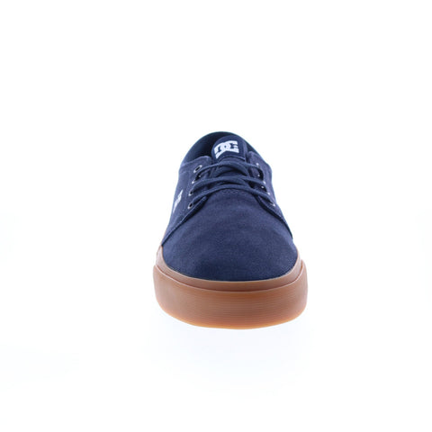 DC Trase Suede ADYS300652-NGM Mens Blue Suede Skate Inspired Sneakers Shoes