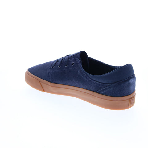 DC Trase Suede ADYS300652-NGM Mens Blue Suede Skate Inspired Sneakers Shoes