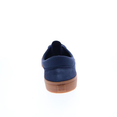 DC Trase Suede ADYS300652-NGM Mens Blue Suede Skate Inspired Sneakers Shoes