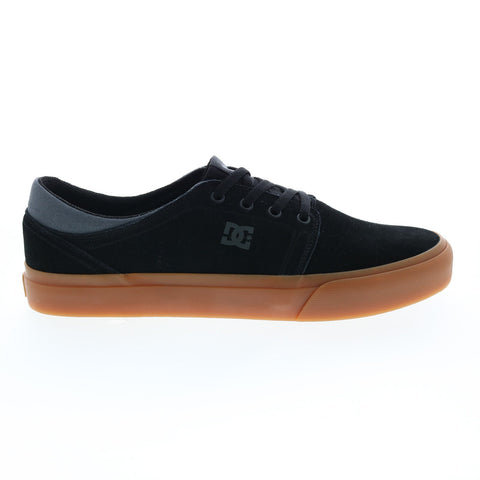 DC Trase Suede ADYS300652-XKSW Mens Black Suede Skate Inspired Sneakers Shoes