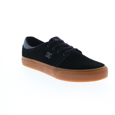 DC Trase Suede ADYS300652-XKSW Mens Black Suede Skate Inspired Sneakers Shoes