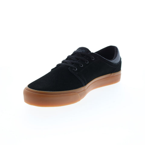 DC Trase Suede ADYS300652-XKSW Mens Black Suede Skate Inspired Sneakers Shoes