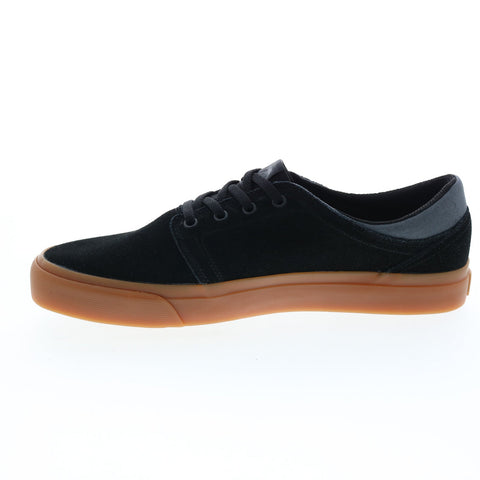 DC Trase Suede ADYS300652-XKSW Mens Black Suede Skate Inspired Sneakers Shoes