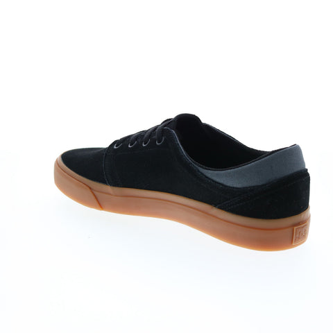 DC Trase Suede ADYS300652-XKSW Mens Black Suede Skate Inspired Sneakers Shoes