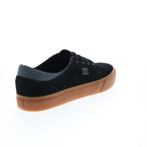 DC Trase Suede ADYS300652-XKSW Mens Black Suede Skate Inspired Sneakers Shoes