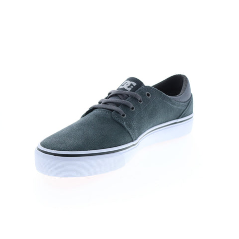 DC Trase Suede ADYS300652-XSSR Mens Gray Suede Skate Inspired Sneakers Shoes