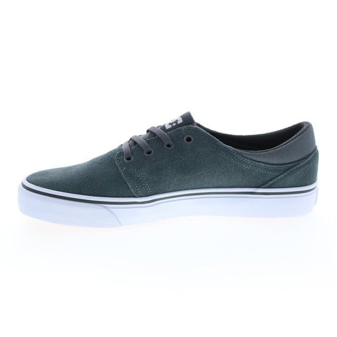 DC Trase Suede ADYS300652-XSSR Mens Gray Suede Skate Inspired Sneakers Shoes
