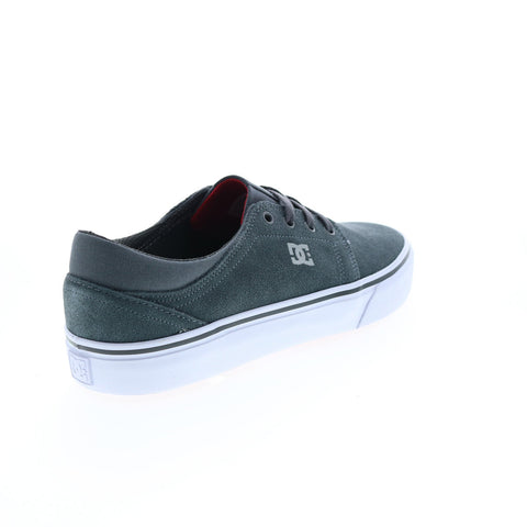 DC Trase Suede ADYS300652-XSSR Mens Gray Suede Skate Inspired Sneakers Shoes
