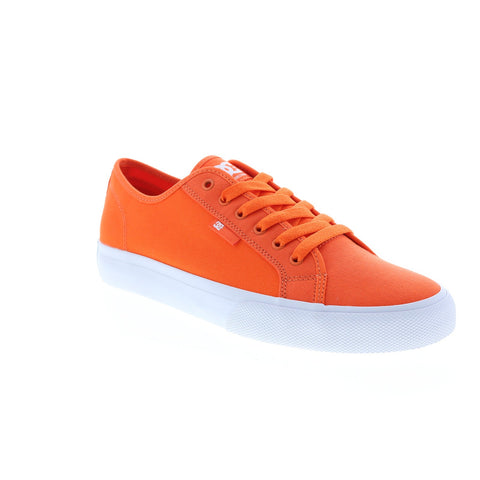 DC Manual TXSE ADYS300678-HTO Mens Orange Canvas Skate Sneakers Shoes