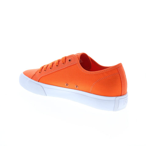 DC Manual TXSE ADYS300678-HTO Mens Orange Canvas Skate Sneakers Shoes