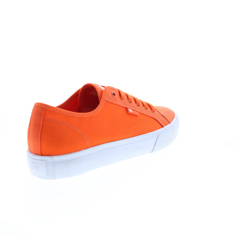 DC Manual TXSE ADYS300678-HTO Mens Orange Canvas Skate Sneakers Shoes
