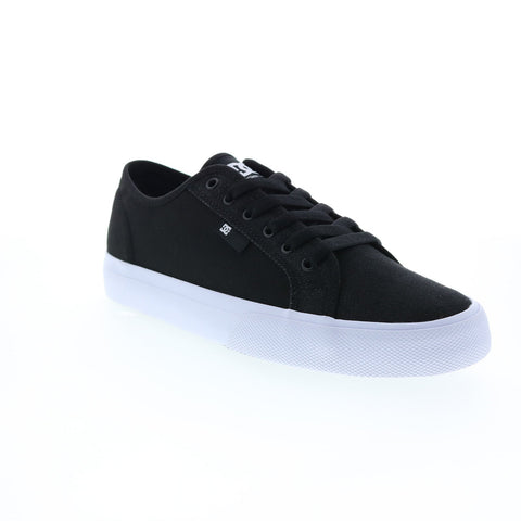 DC Manual TXSE Mens Black Canvas Lace Up Skate Inspired Sneakers Shoes