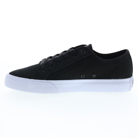 DC Manual TXSE Mens Black Canvas Lace Up Skate Inspired Sneakers Shoes