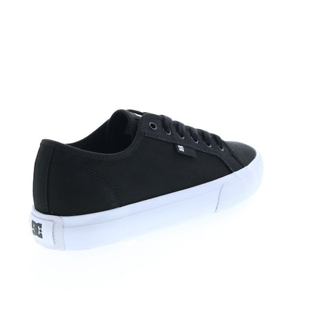 DC Manual TXSE Mens Black Canvas Lace Up Skate Inspired Sneakers Shoes