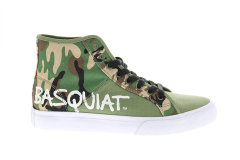 DC Basquiat Manual Hi Mens Green Collaboration & Limited Sneakers Shoes 