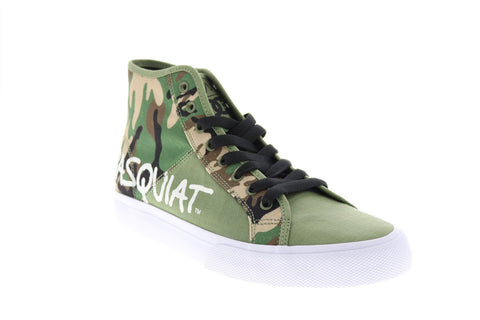 DC Basquiat Manual Hi Mens Green Collaboration & Limited Sneakers Shoes 