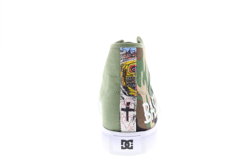 DC Basquiat Manual Hi Mens Green Collaboration & Limited Sneakers Shoes 