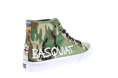 DC Basquiat Manual Hi Mens Green Collaboration & Limited Sneakers Shoes 