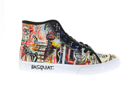 DC Basquiat Manual Hi Mens Beige Collaboration & Limited Sneakers Shoes 