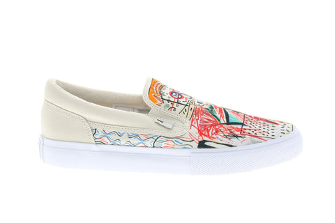DC Basquiat Manual Slip Mens White Collaboration & Limited Sneakers Shoes 