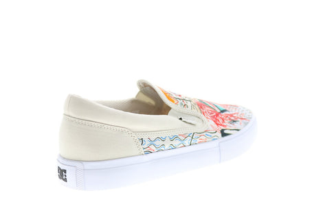 DC Basquiat Manual Slip Mens White Collaboration & Limited Sneakers Shoes 