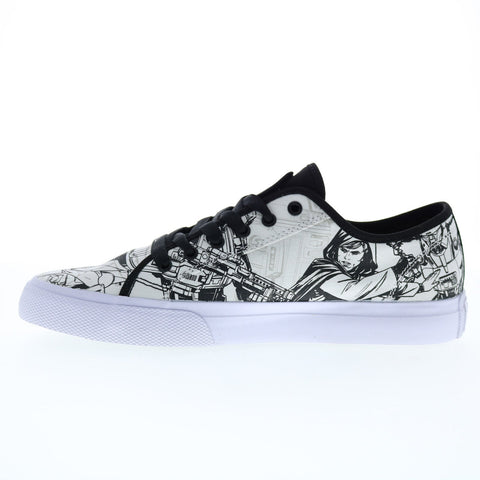 DC Star Wars Manual ADYS300718-WBK Mens White Skate Inspired Sneakers Shoes