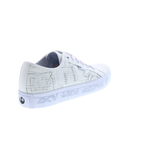 DC Star Wars Manual Mens White Canvas Lace Up Skate Inspired Sneakers Shoes