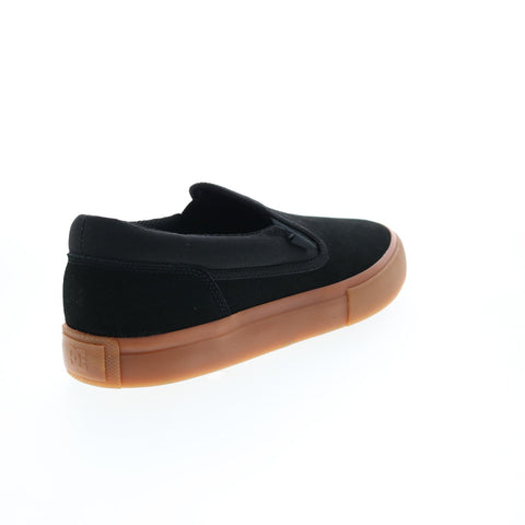 DC Manual Slip-On Leather ADYS300745-BGM Mens Black Suede Skate Sneakers Shoes