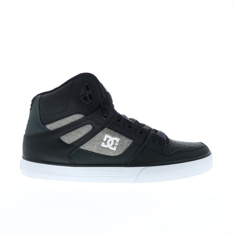 DC Pure High-Top WC ADYS400043-KWA Mens Black Leather Skate Sneakers Shoes