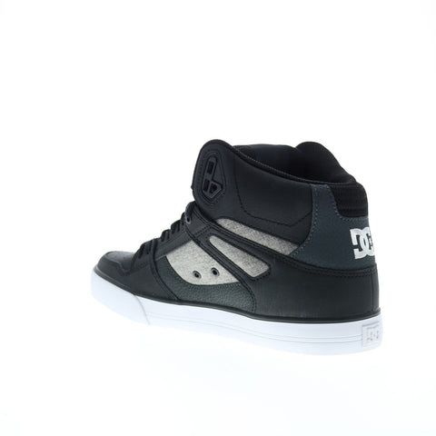 DC Pure High-Top WC ADYS400043-KWA Mens Black Leather Skate Sneakers Shoes