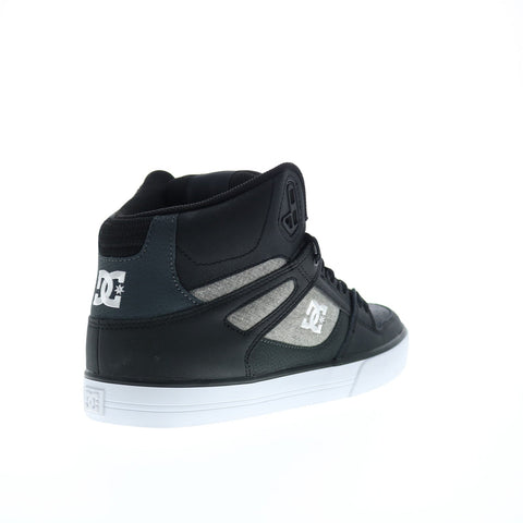 DC Pure High-Top WC ADYS400043-KWA Mens Black Leather Skate Sneakers Shoes