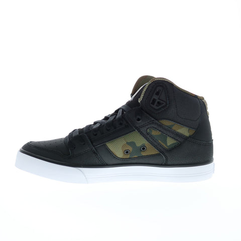 DC Pure High-Top WC ADYS400043-XKKG Mens Black Leather Skate Sneakers Shoes