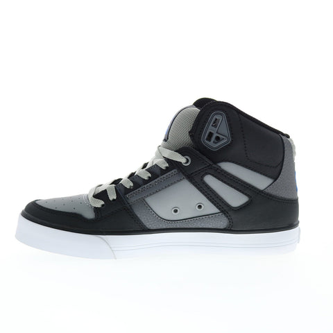 DC Pure High-Top WC Mens Black Leather Skate Inspired Sneakers Shoes