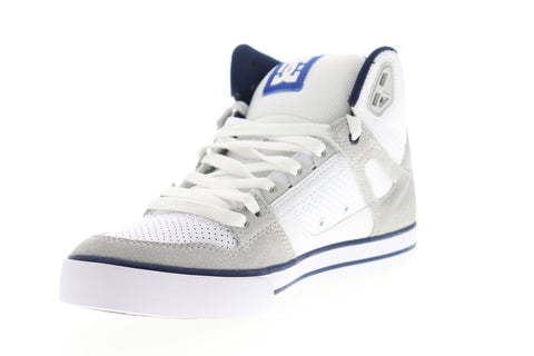 DC Pure High Top WC Mens White Leather Athletic Lace Up Skate Shoes
