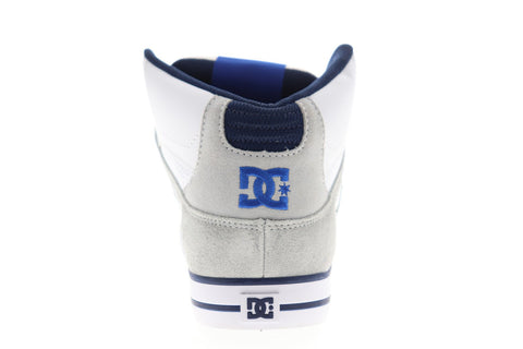 DC Pure High Top WC Mens White Leather Athletic Lace Up Skate Shoes