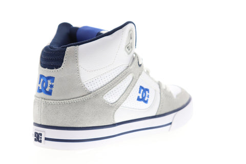 DC Pure High Top WC Mens White Leather Athletic Lace Up Skate Shoes