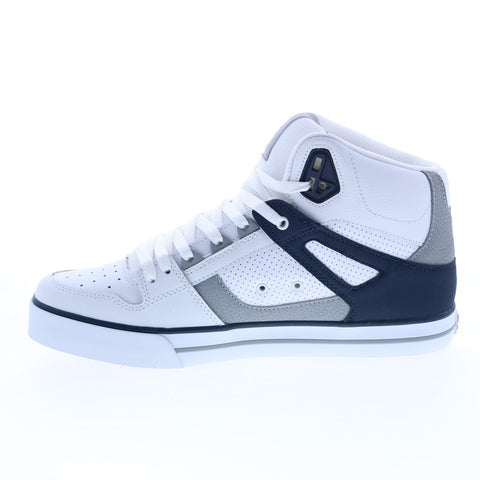 DC Pure High-Top WC ADYS400043-WNY Mens White Leather Skate Inspired Sneakers Shoes