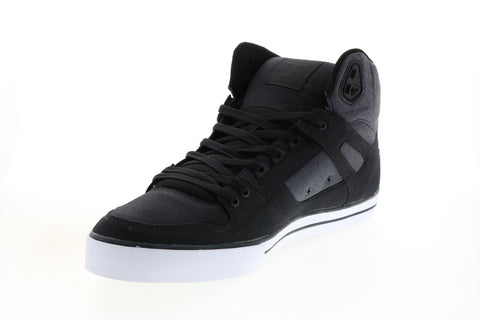 DC Pure High-Top WC TX SE ADYS400046 Mens Black Skate Sneakers Shoes