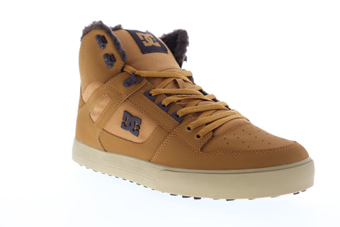 DC Pure HT WC SE ADYS400047 Mens Brown Nubuck Leather Skate Sneakers Shoes