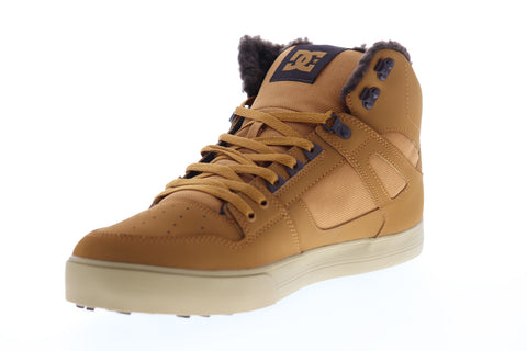 DC Pure HT WC SE ADYS400047 Mens Brown Nubuck Leather Skate Sneakers Shoes