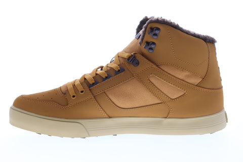 DC Pure HT WC SE ADYS400047 Mens Brown Nubuck Leather Skate Sneakers Shoes