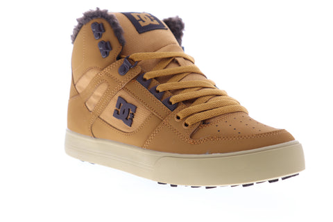 DC Pure HT WC SE ADYS400047 Mens Brown Nubuck Leather Skate Sneakers Shoes