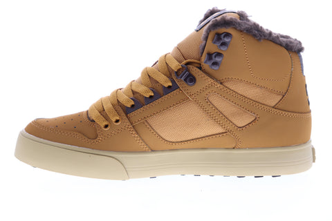 DC Pure HT WC SE ADYS400047 Mens Brown Nubuck Leather Skate Sneakers Shoes
