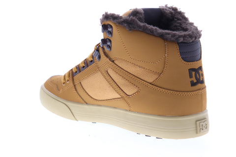 DC Pure HT WC SE ADYS400047 Mens Brown Nubuck Leather Skate Sneakers Shoes