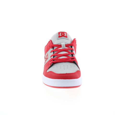 DC Cure ADYS400073-RGY Mens Red Gray Leather Skate Inspired Sneakers Shoes